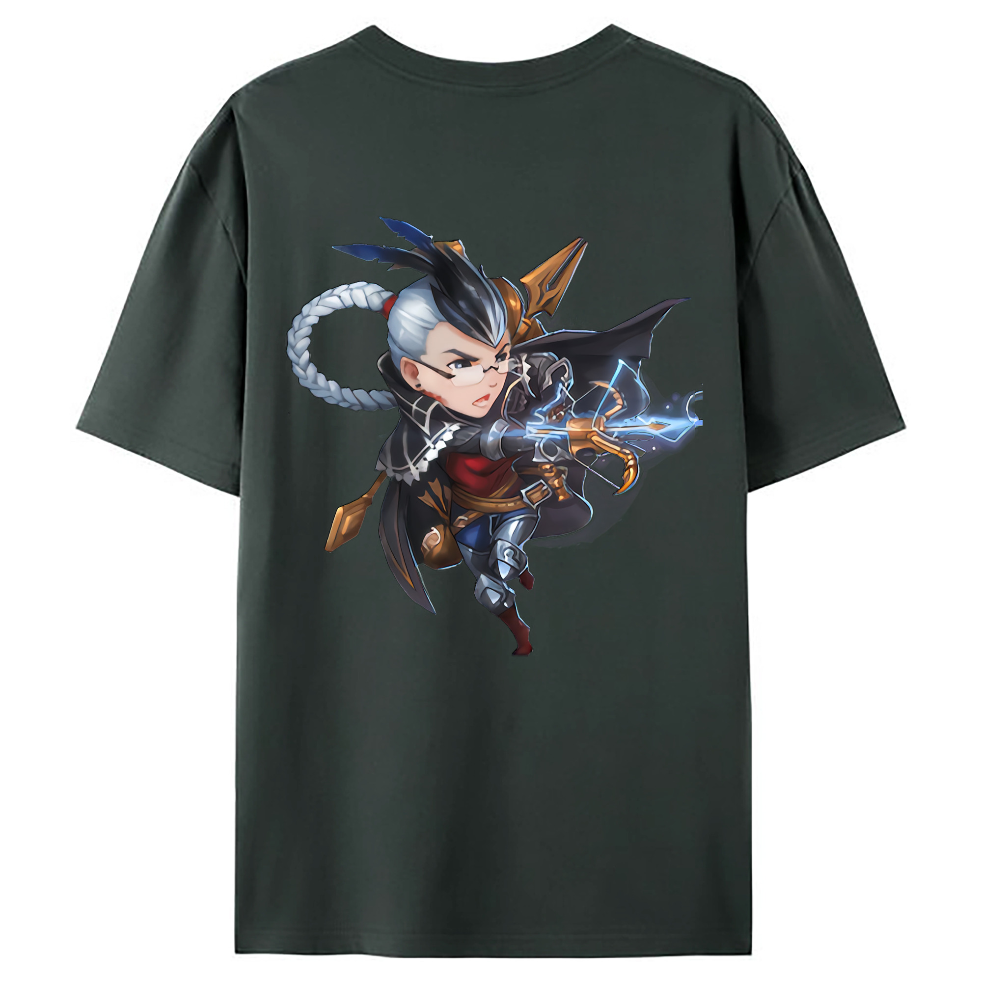 （画像用） リーグ・オブ・レジェンド League of Legends LOL 綿100％ メンズ半袖Tシャツ（バックプリント） 通気性